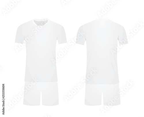 White soccer uniform. vector illustration