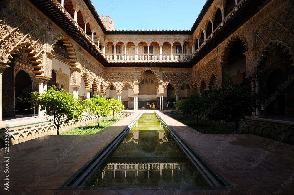 Fototapeta premium old town square in seville spain