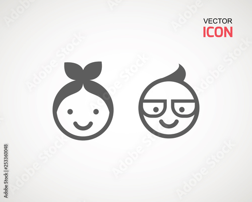 male and female, young or old. Retired elderly senior age couple in creative flat vector character design.