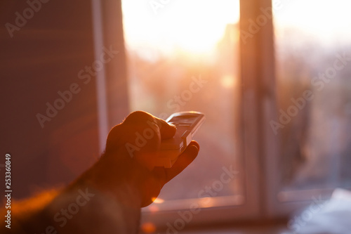 Control of window blinds.
