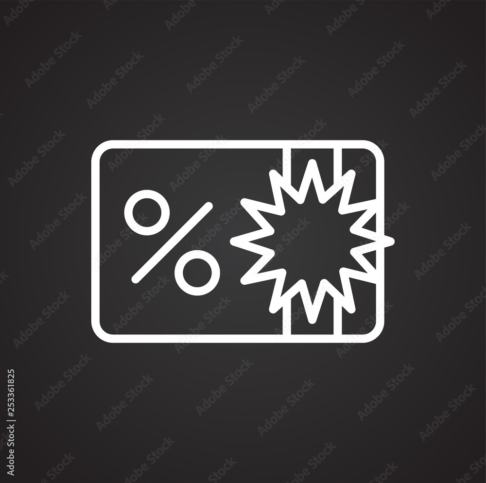 Gifts card line icon on background for graphic and web design. Simple vector sign. Internet concept symbol for website button or mobile app.