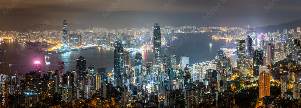 Honk Kong, November 2018 - Victoria Peak - beautiful panorama Honk Kong, November 2018 - Victoria Peak - beautiful panorama