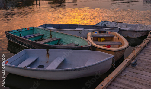 Boats at sunset in Ogunquit