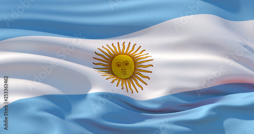 Argentina flag patriotic background, 3d illustration photo