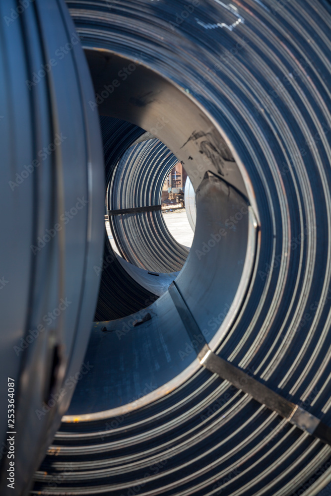 Fototapeta premium rolls of industrial sheet metal