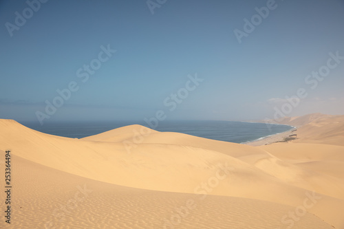 Sandwich Harbour and the stunning dunes in Namibia during the Summer.