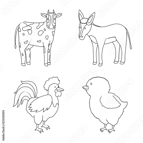 Isolated object of homemade and countryside icon. Set of homemade and agriculture stock vector illustration.