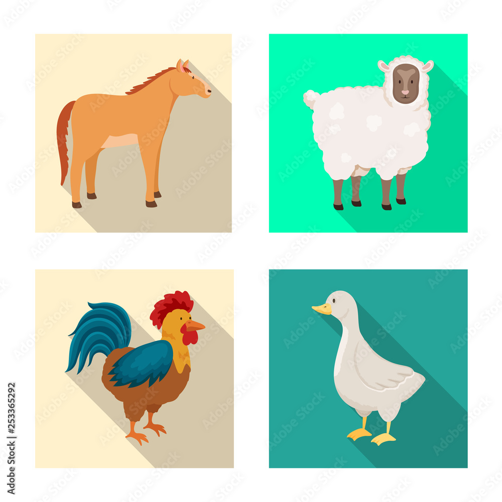 Naklejka premium Vector design of breeding and kitchen sign. Collection of breeding and organic vector icon for stock.