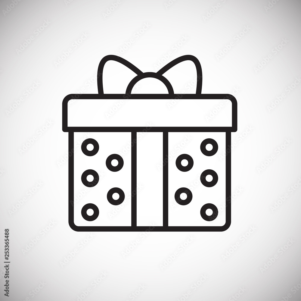 Gifts line icon on background for graphic and web design. Simple vector sign. Internet concept symbol for website button or mobile app. Gifts line icon on background for graphic and web design. Simple vector sign. Internet concept symbol for website button or mobile app.