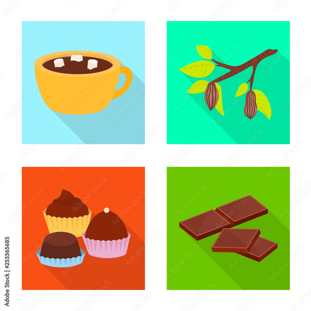 Isolated object of treat and product symbol. Set of treat and yummy stock symbol for web.