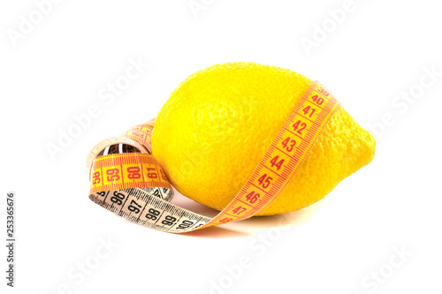 Lemon with measuring tape
