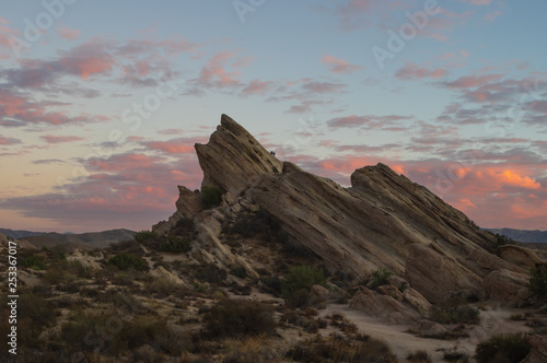 Image of Vasquez Rocks Natural Area Park. The site was added to the National Register of Historic Places because of its significance as a prehistoric site for the Shoshone and Tataviam peoples. photo