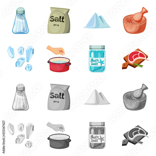 Vector design of cooking and sea icon. Collection of cooking and baking   stock symbol for web.