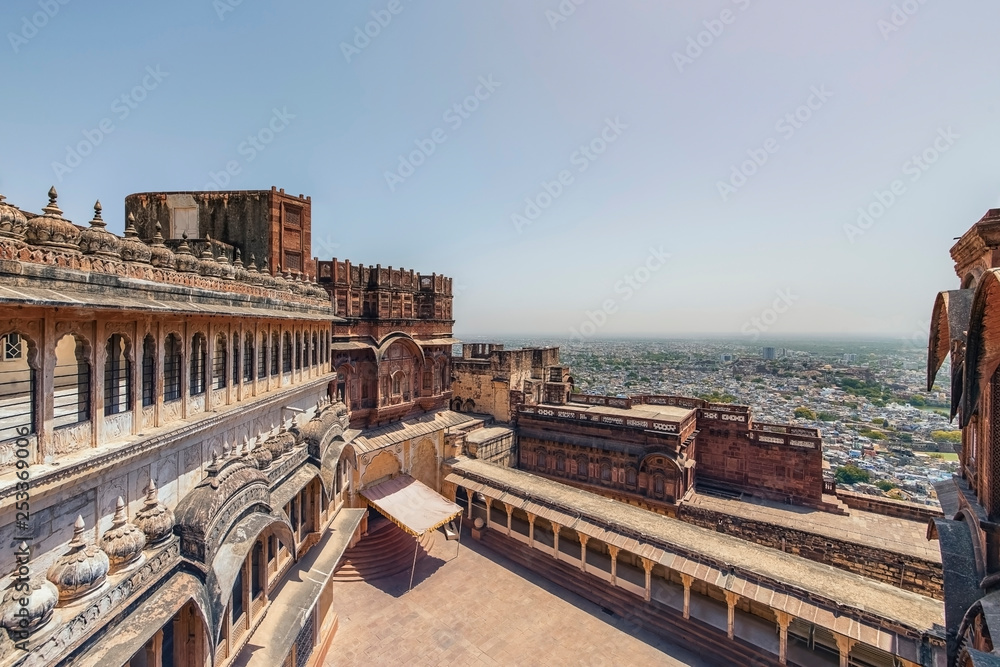 Mehrangarh fort in Jodhpur, Rajasthan, India