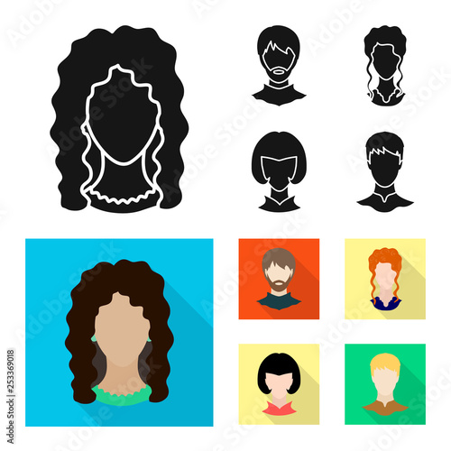 Isolated object of professional and photo logo. Set of professional and profile stock symbol for web.