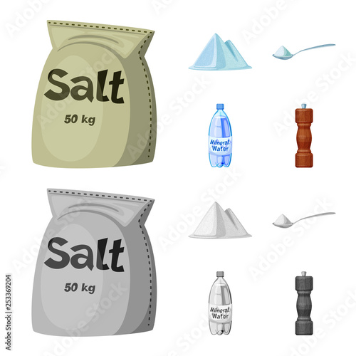 Vector design of cooking and sea sign. Collection of cooking and baking   vector icon for stock.