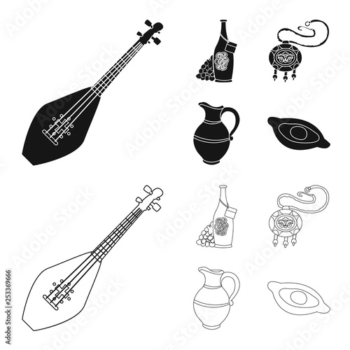 Isolated object of culture and sightseeing icon. Collection of culture and originality stock symbol for web.