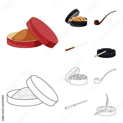 Vector illustration of refuse and stop sign. Collection of refuse and habit stock symbol for web.