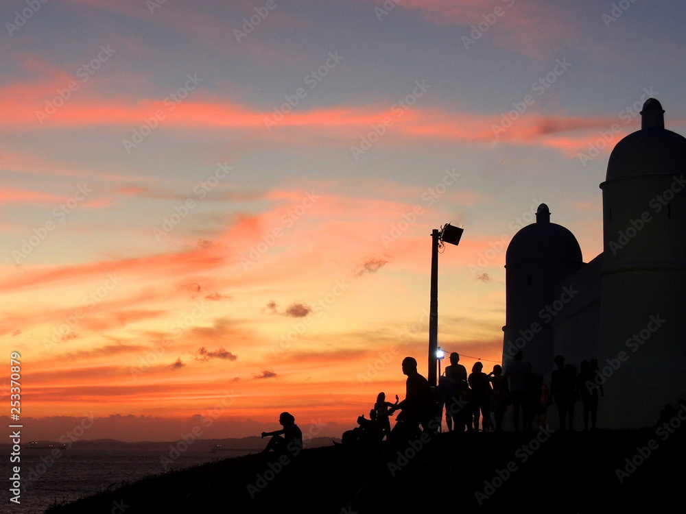 Fototapeta premium Forte de Monte Serrat ao entardecer