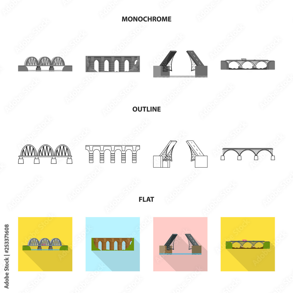Vector illustration of connection and design sign. Set of connection and side stock vector illustration. Vector illustration of connection and design sign. Set of connection and side stock vector illustration.