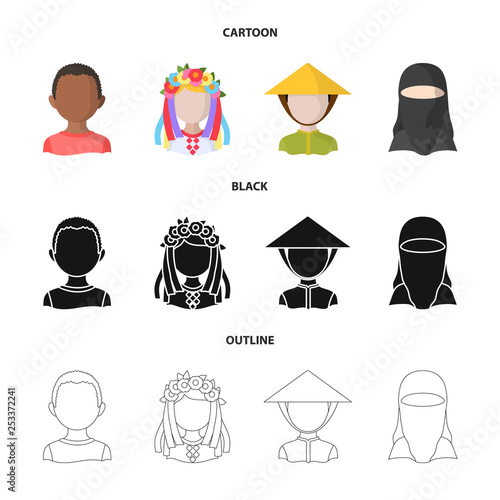 Vector design of imitator and resident sign. Set of imitator and culture stock symbol for web.