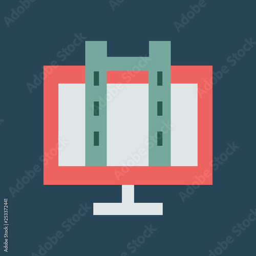Silhouette icon videotape