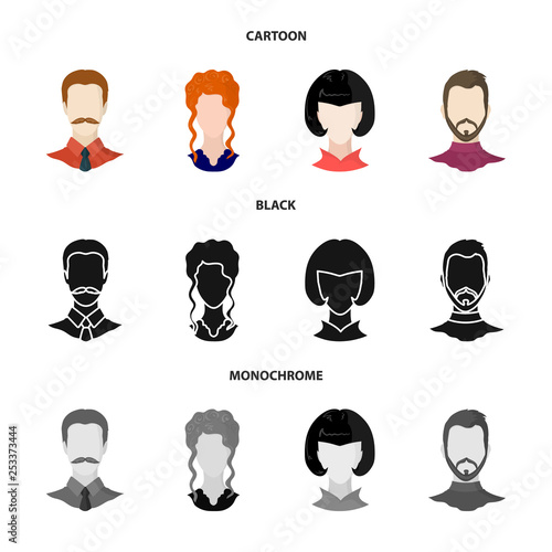 Vector illustration of professional and photo sign. Set of professional and profile stock vector illustration.