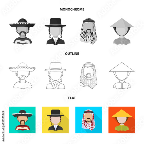 Vector illustration of imitator and resident logo. Collection of imitator and culture vector icon for stock.