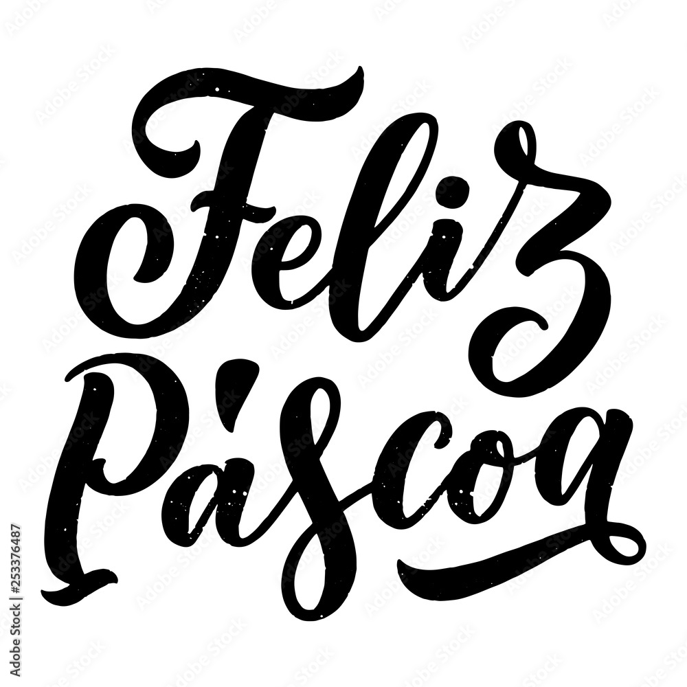 Calligraphy lettering for flyer design - Happy easter in Hispanic language. Vector illustration. Template banner, poster, greeting postcard. Calligraphy lettering for flyer design - Happy easter in Hispanic language. Vector illustration. Template banner, poster, greeting postcard.