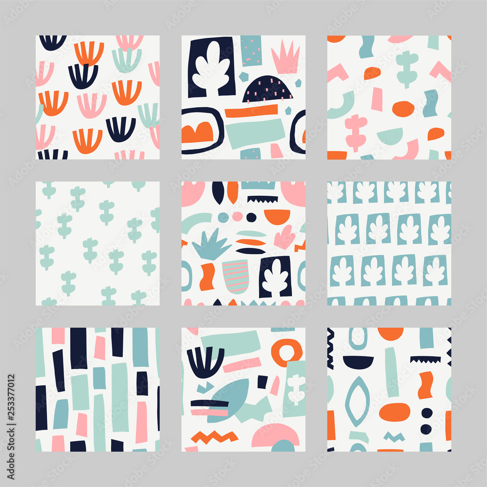 Set with abstract pattern. Set with abstract pattern.
