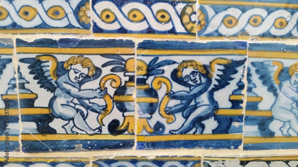 Azulejo, Portugal, Kachel, Wandfliese, Blau , Dekor