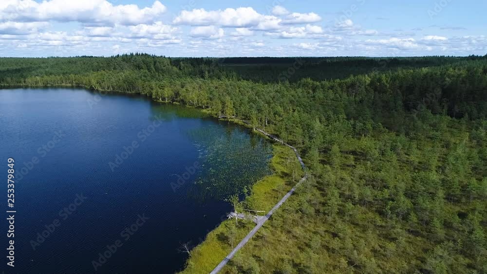 Rised bog aerial wide view in autumn colors Rised bog aerial wide view in autumn colors