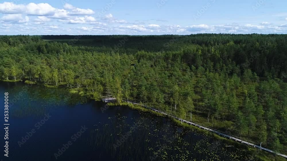 Rised bog aerial wide view in autumn colors Rised bog aerial wide view in autumn colors