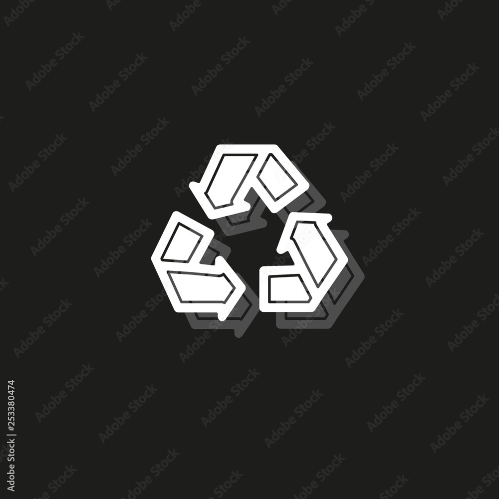 vector Recycling icon, recycling symbol, reuse shape vector Recycling icon, recycling symbol, reuse shape