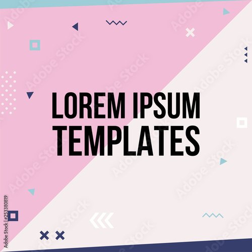 Trendy geometric templates for social media posts. 