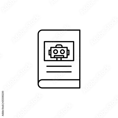 Robotics manual outline icon. Signs and symbols can be used for web, logo, mobile app, UI, UX