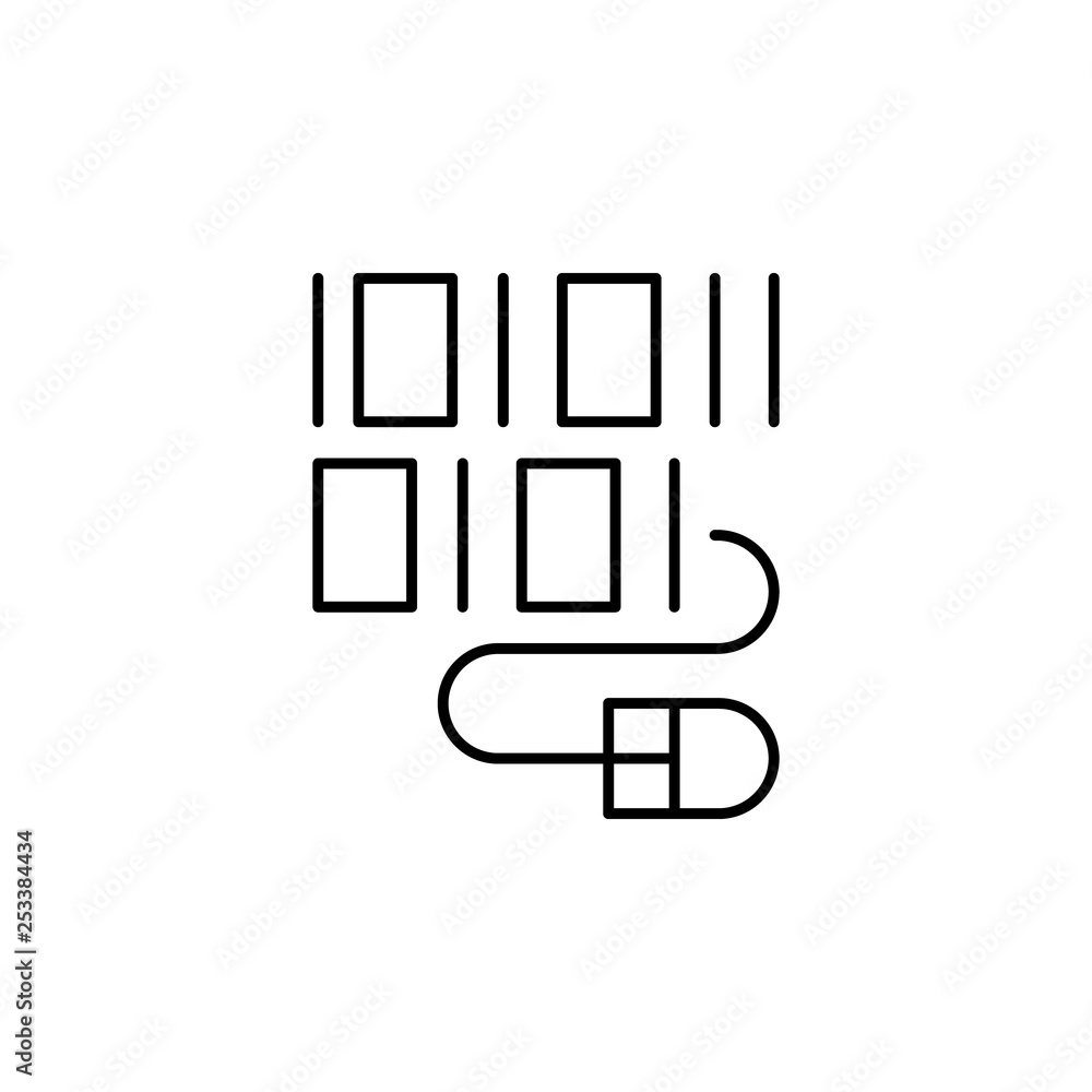 Robotics binary code outline icon. Signs and symbols can be used for web, logo, mobile app, UI, UX Robotics binary code outline icon. Signs and symbols can be used for web, logo, mobile app, UI, UX