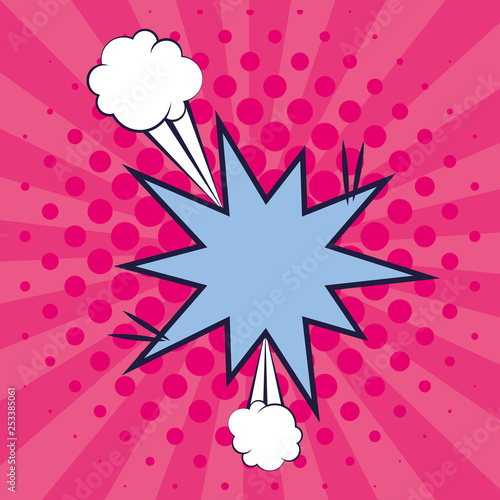 expression star with smoke pop art style