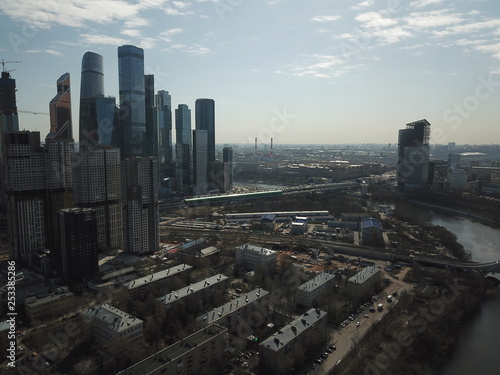 Panorama copter sity view Moscow © sergey