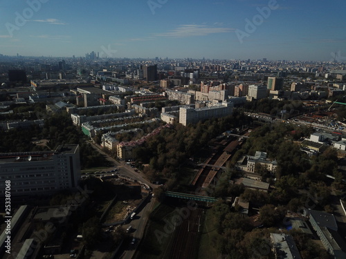 Photography Panorama copter moscow sity view