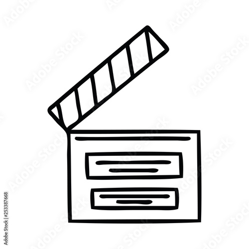 line drawing cartoon director clapper