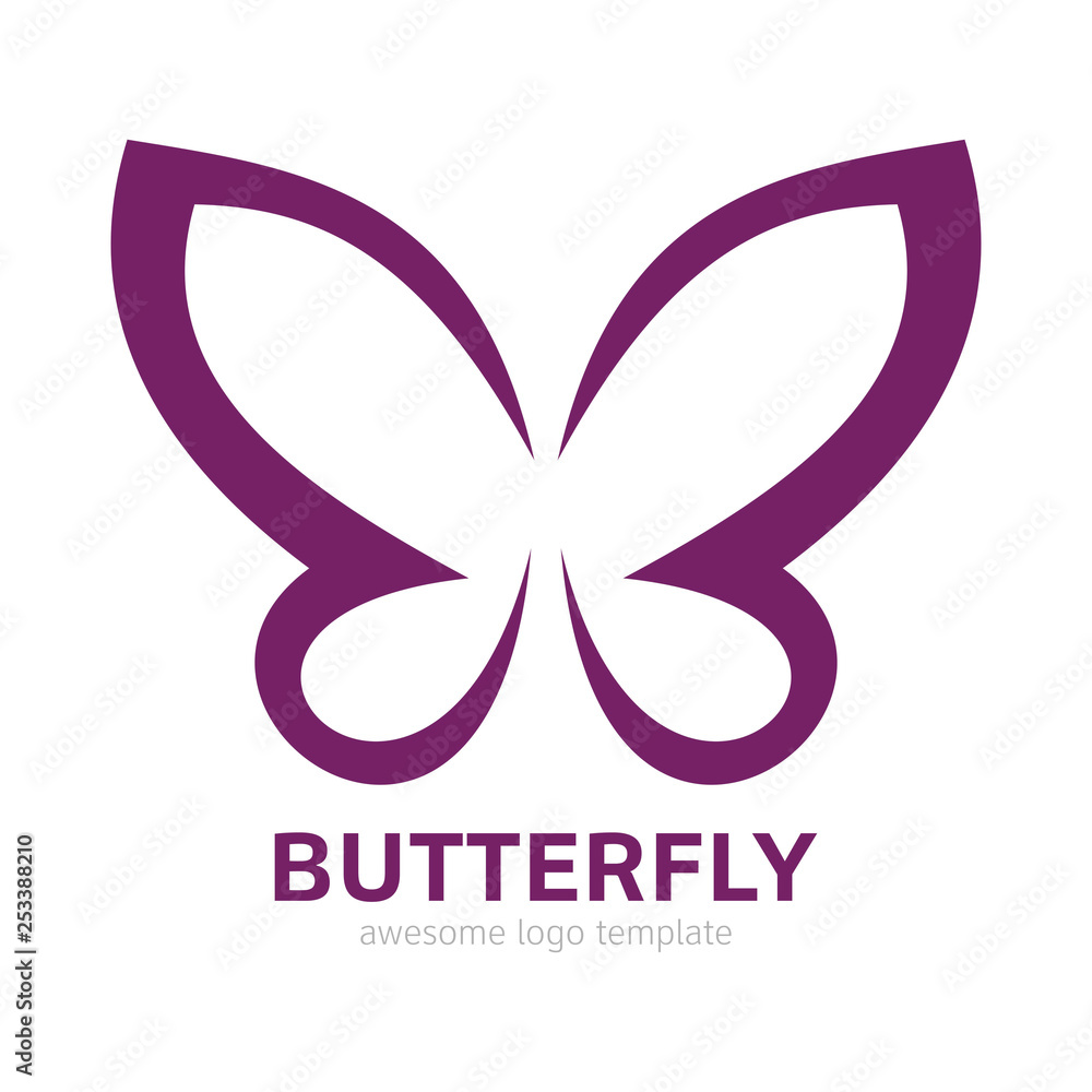 Fototapeta premium Butterfly Logo Icon