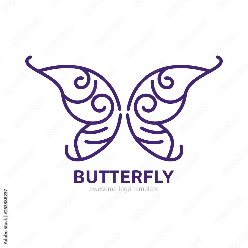 Fototapeta premium Butterfly Logo Icon