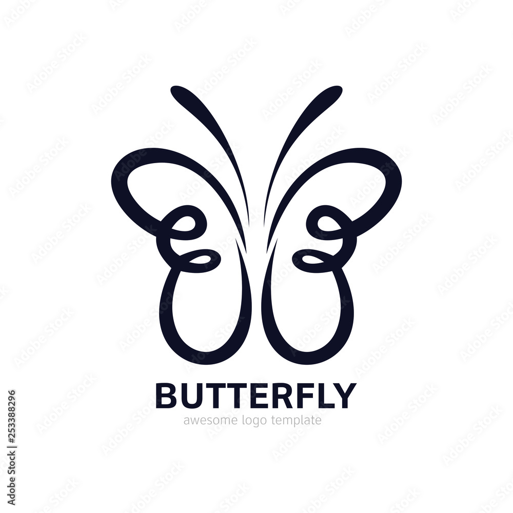 Fototapeta premium Butterfly Logo Icon