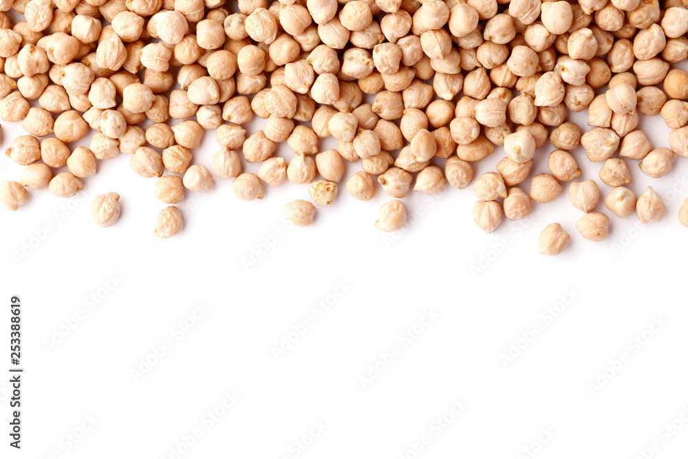 uncooked chickpea isolated on white uncooked chickpea isolated on white
