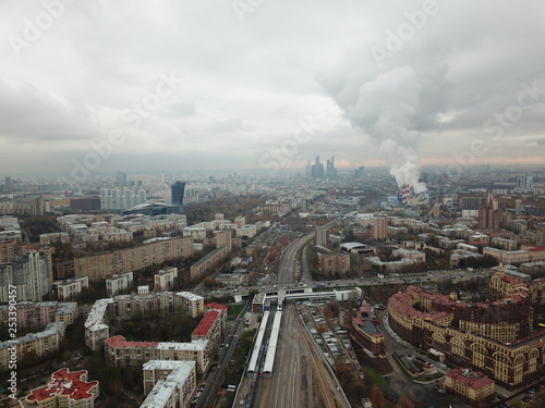 Panorama sity copter moscow  © sergey