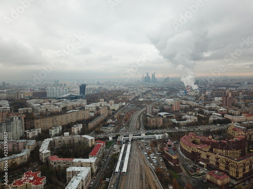 Photography Panorama sity copter moscow