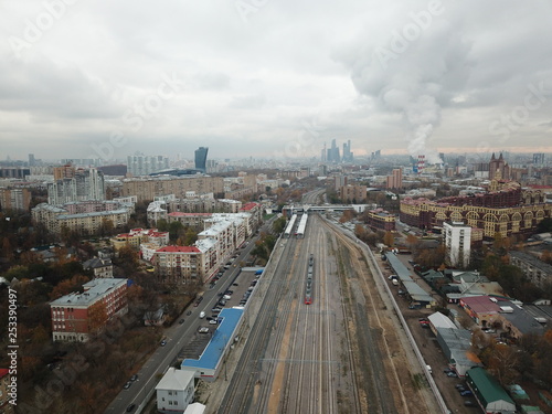 Photography Panorama sity copter moscow