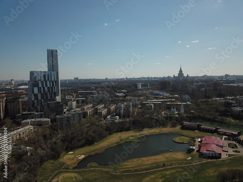 Canvas Print Sity panorama sky view moscow