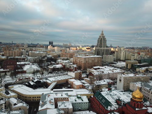 Canvas Print Sity panorama sky view moscow